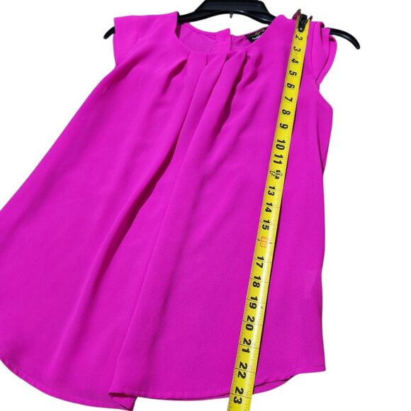 Twine And String Top Size Small Pink Sheer Sleeveless Back Buttons Lightweight - Picture 4 of 10